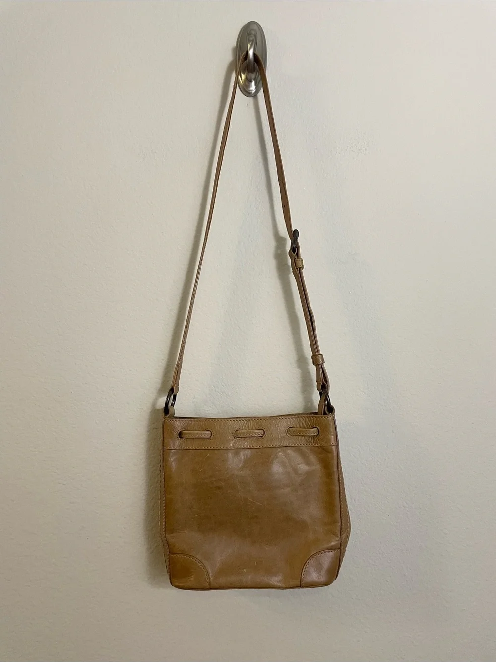 Frye Melissa Drawstring Leather Bucket Bag